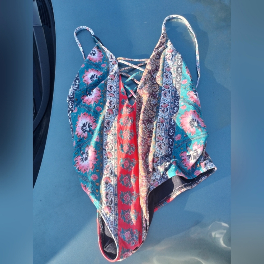 Billabong Bohemian Hipster Multi Colored One Piece Small